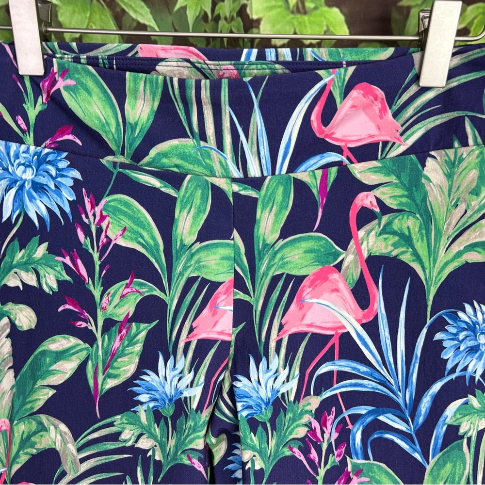 J. MCLAUGHLIN Stretch Tropical Leaf and Floral Print Pants, 2 - Picture 4 of 9